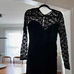 Lush Black Lace Dress